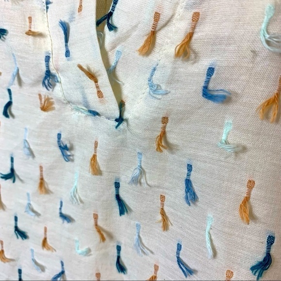 LOU & Grey Flowy Breezy Off White Boho Trendy Oversize Blouse Balloon Sleeves XL - Picture 5 of 10